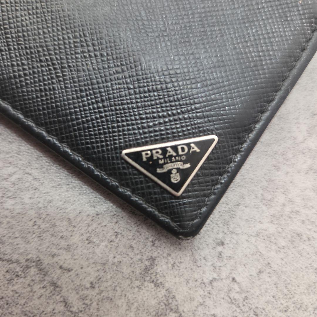 PRADA ブラックレザー マネークリップ