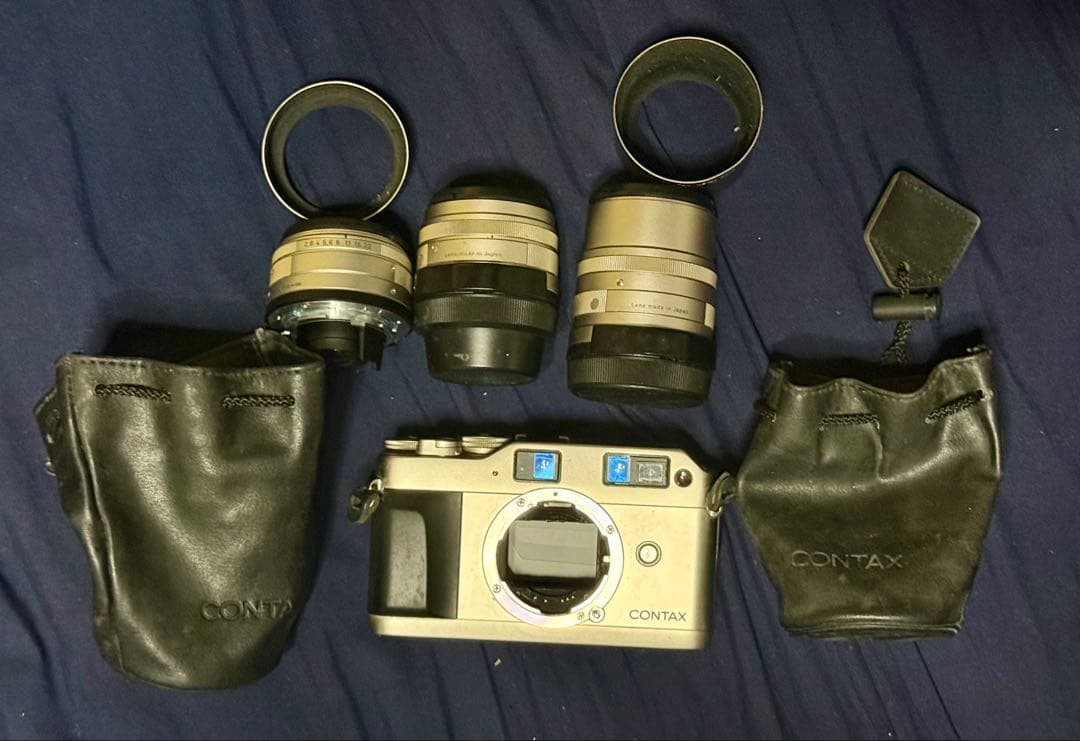 CONTAX G1 レンズ3本（28,45,90mm） レンズフードx2