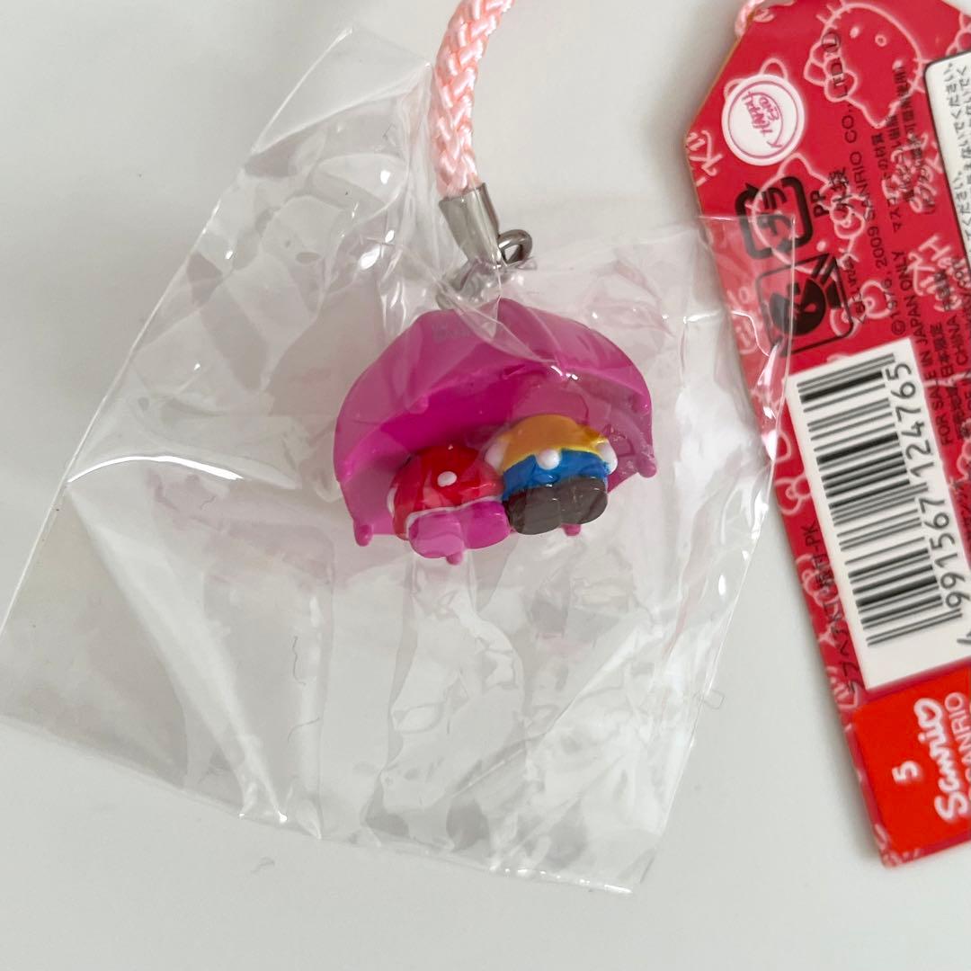 【レア】ハローキティ　根付　ストラップ　キティ　ダニエル　相合傘　ラブペア