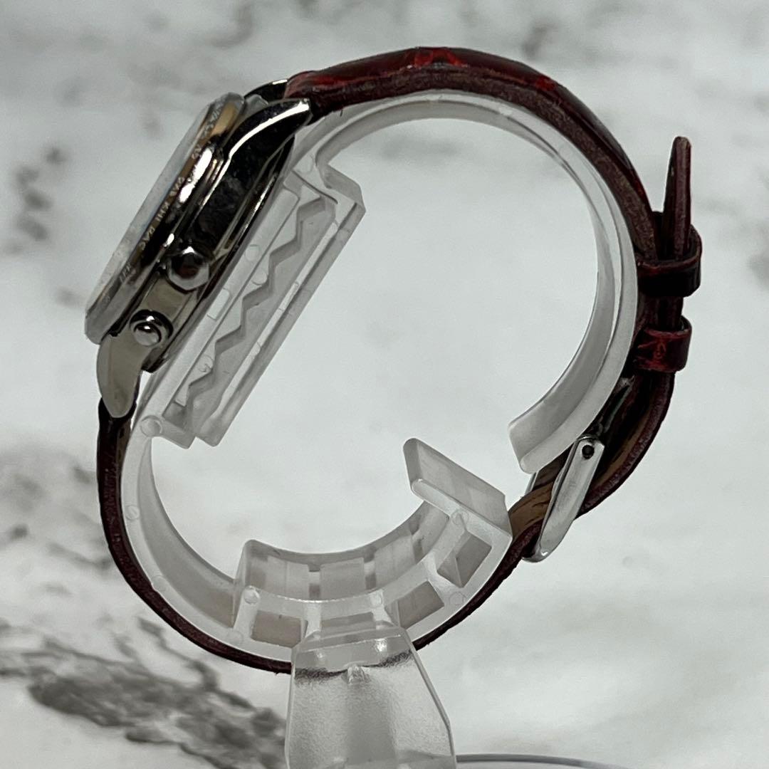 稼働美品 セイコーLk レディース腕時計 1B25-0AH0 レッド ラウンド