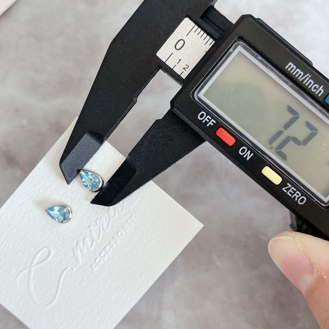 【ボン娘様ご依頼分】 片方売りハート ブルートパーズしずく