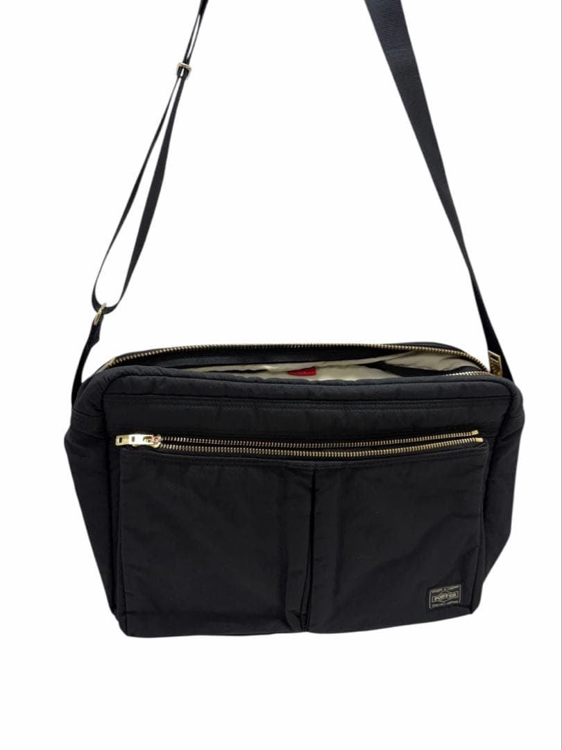 美品　ポーター ドラフト ショルダーバック ナイロン ゴールド金具　PORTER
