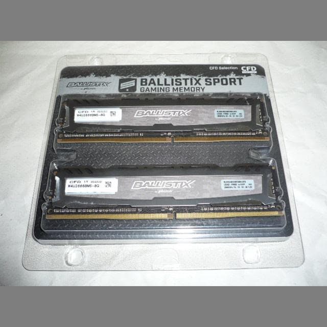 Ballistix DDR4-2666 8GBx2枚 W4U2666BMS-8G