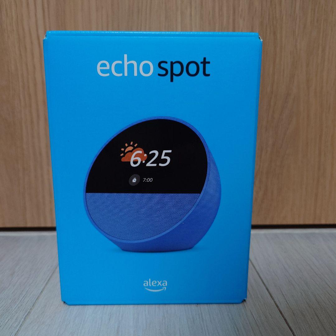【新品未開封】Echo Spot 青色 スマートスピーカー液晶保護フィルムセット