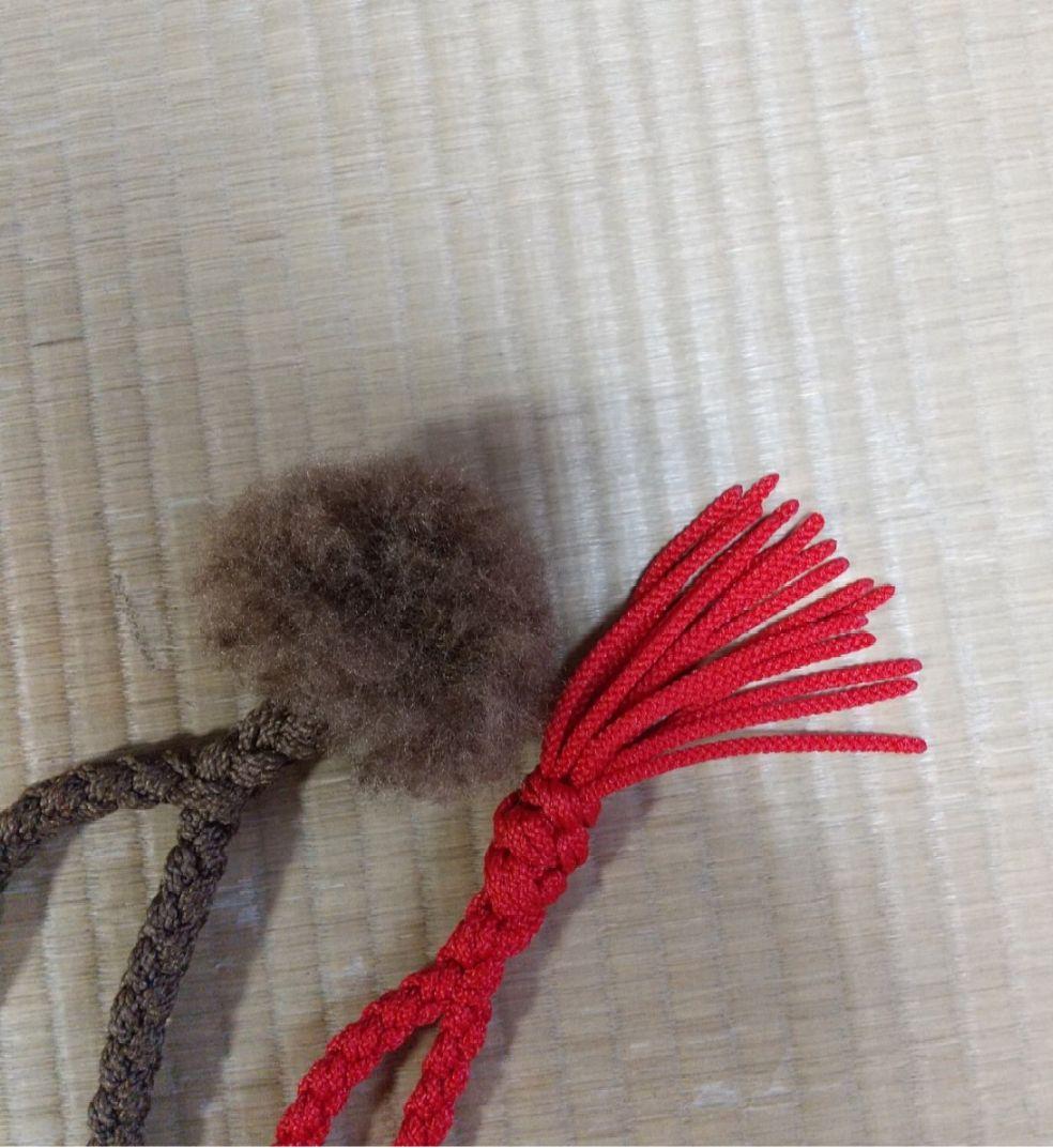 法螺貝　袋　大　からし色　七宝編み