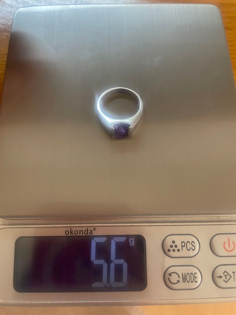 あ*3様 k18wg アメジストリング　5.6g