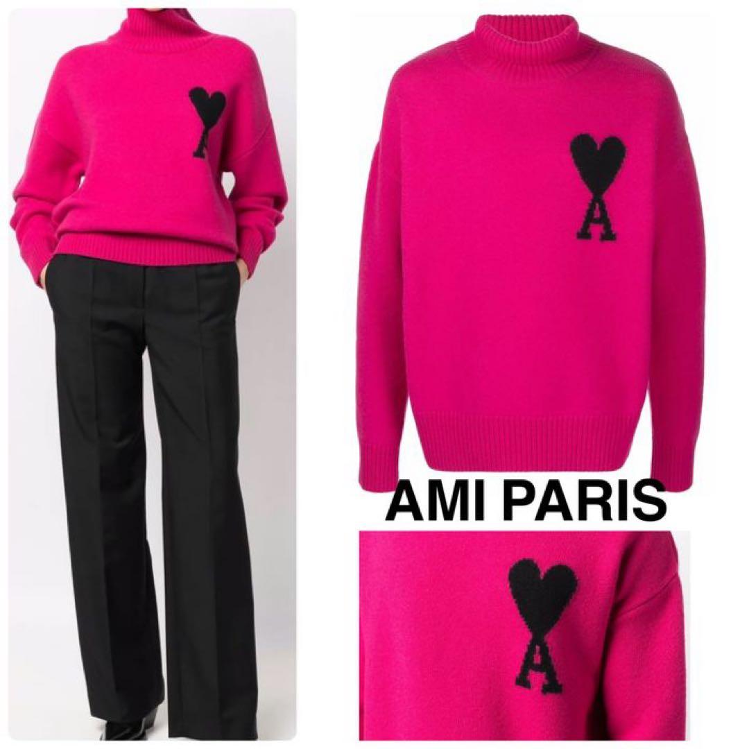 ぽむさん専用/AMI PARIS ピンク ニットセーター　GINZA SIX購入