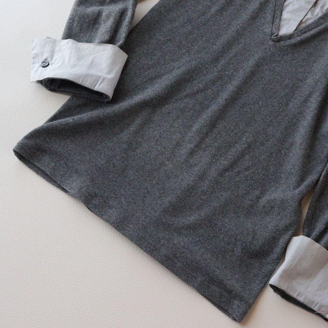 5362【美品】ブルネロクチネリ　コンビネーションニット カシミヤ混 モニーレ