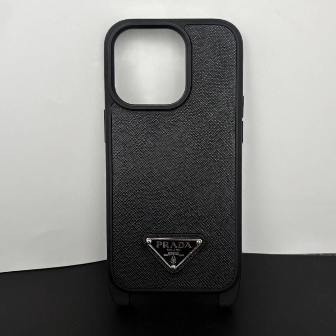 プラダ スマホショルダー スマホケース iPhone用 14PRO MAX 黒