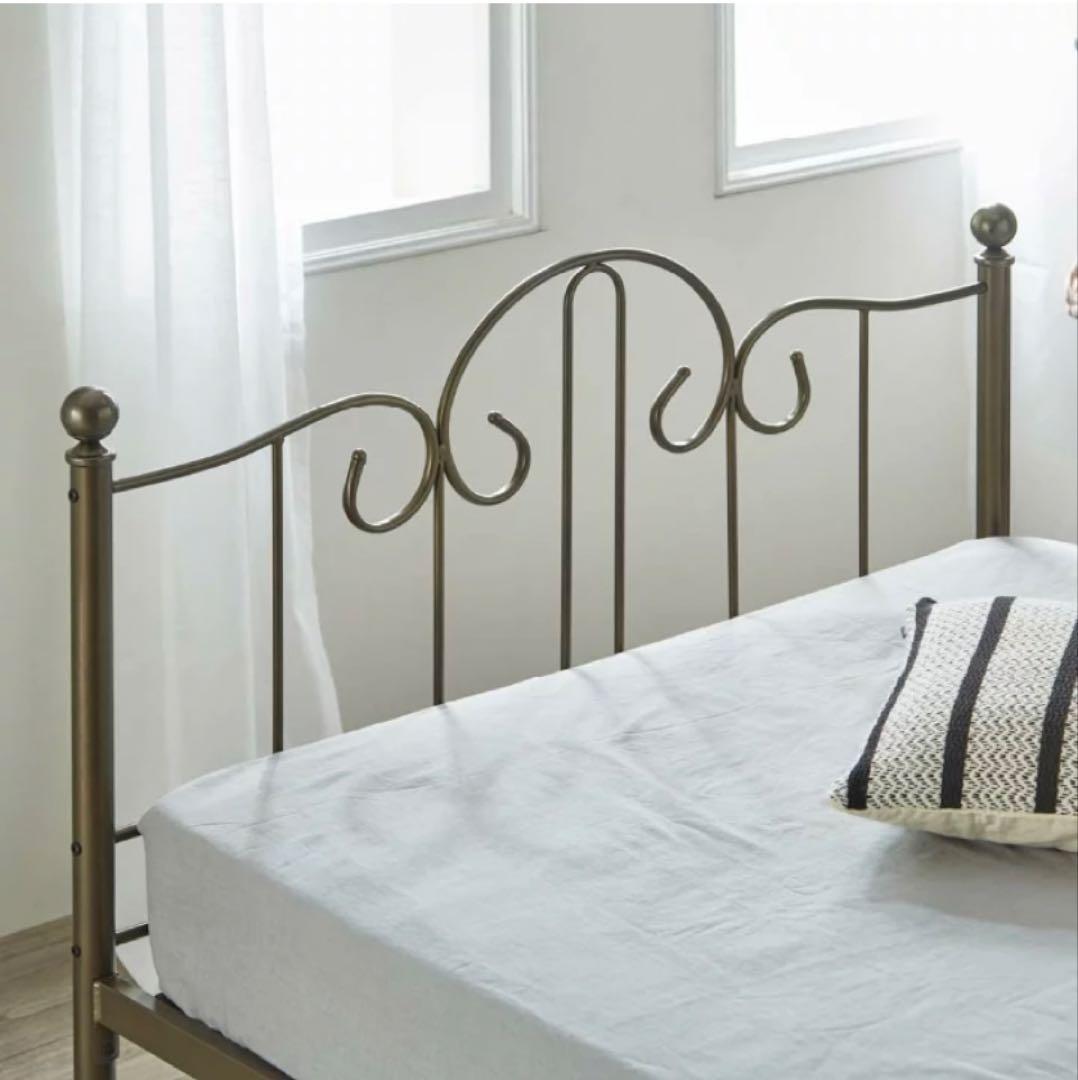 アリッサ アイアンベッド セミダブル ブロンズ加工