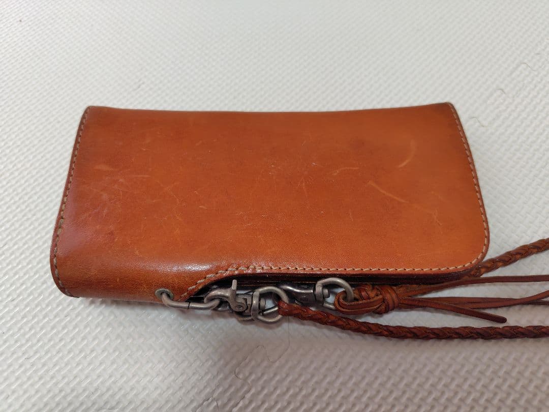 【美品】レッドムーン長財布(ロープ付)