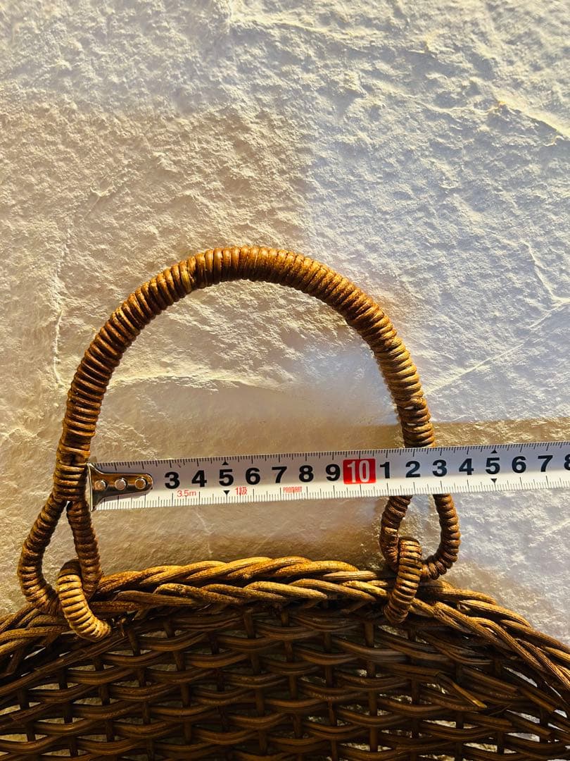 職人手作り　あけびつる編み　手提げカゴ