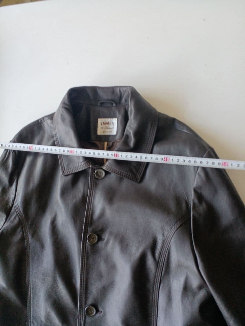 EMMETI 　ダークブラウン レザーコート