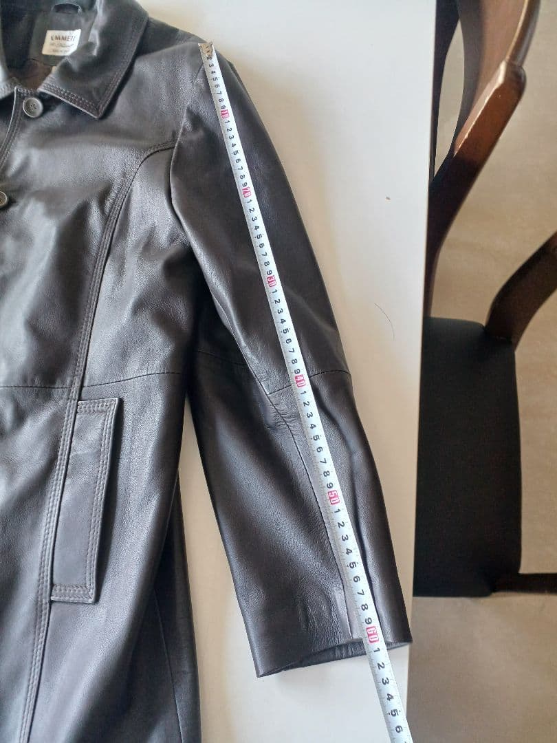 EMMETI 　ダークブラウン レザーコート