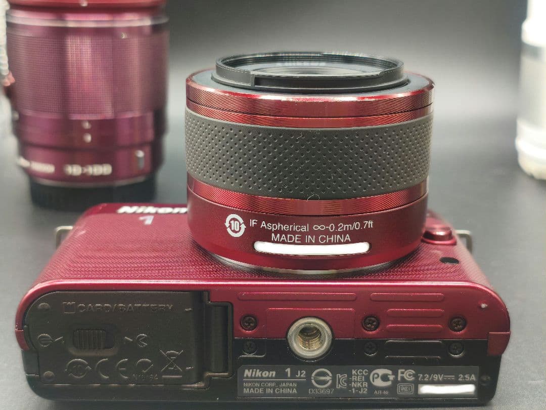 Nikon 1 J2 レッド レンズ2本 10-30 10-100