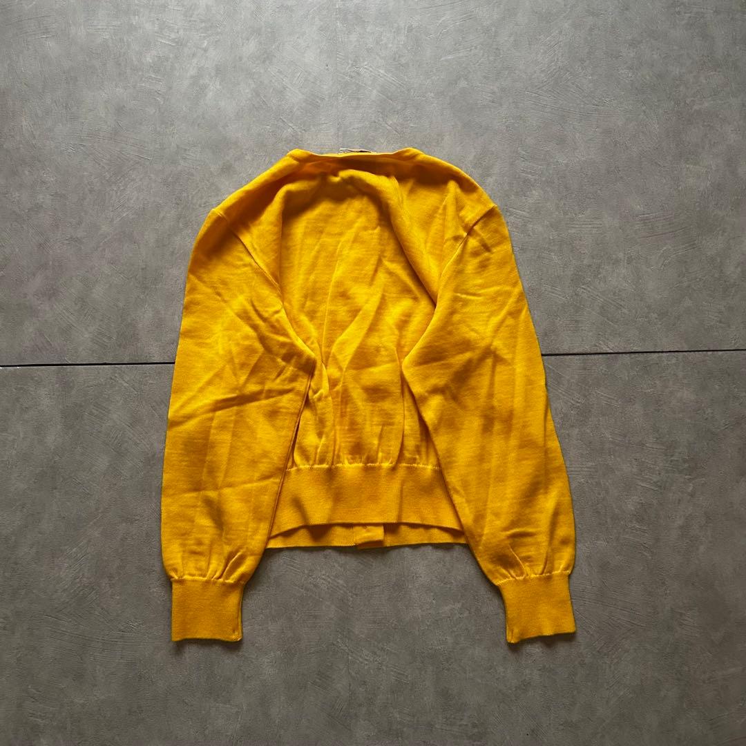 トップス retro Yves Saint Laurent cardigan yellow