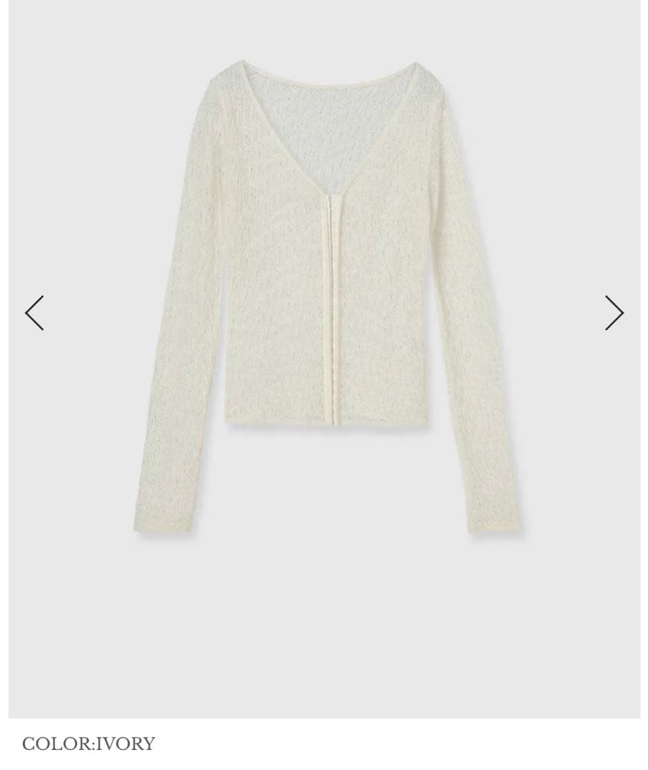 アニュアンス　ウールレースニットトップス