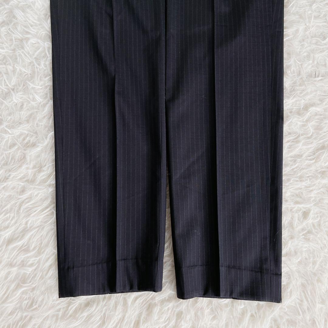 美品✨【23区】テーラードジャケットパンツ セットアップ ネイビーストライプ40