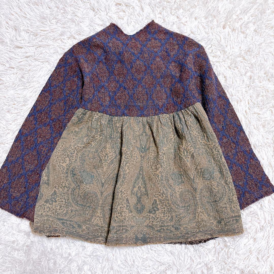 45rpm　バドウアール　縮絨ウールジャガード織りふんわりジャケット 3種の生地