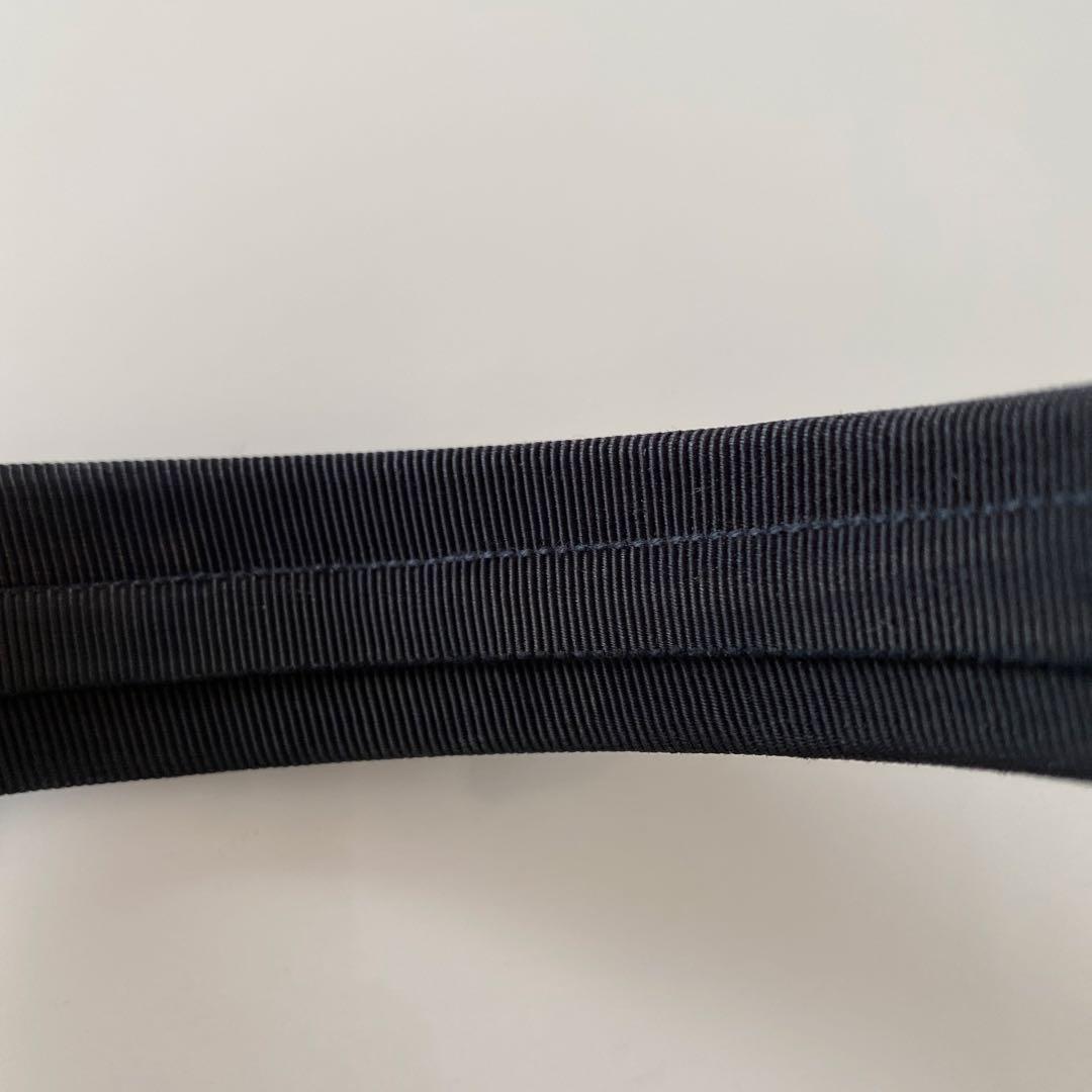 【Ferragamo】フェラガモ　カチューシャ　リボン　ブラック×ゴールド