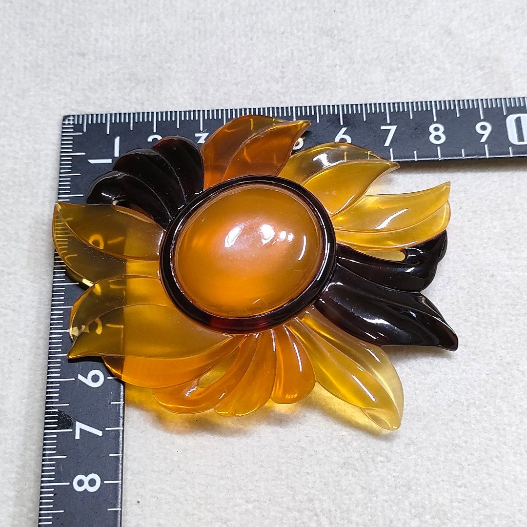 CR34　本べっ甲鼈甲　ブローチ　本物です