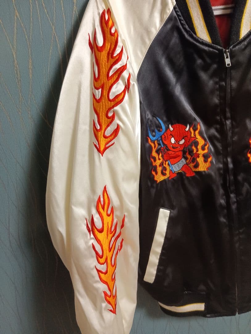 90s GREAT RED HOT スカジャン　ヴィンテージ DOG　TOWN