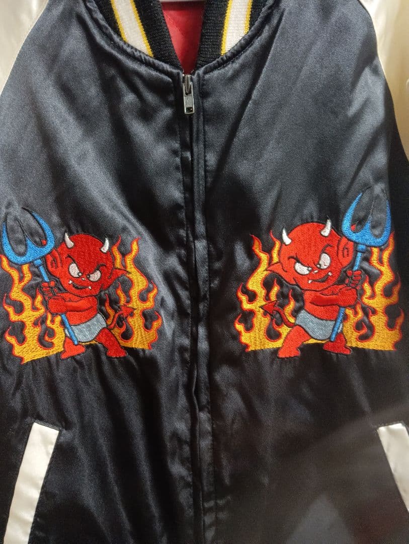 90s GREAT RED HOT スカジャン　ヴィンテージ DOG　TOWN