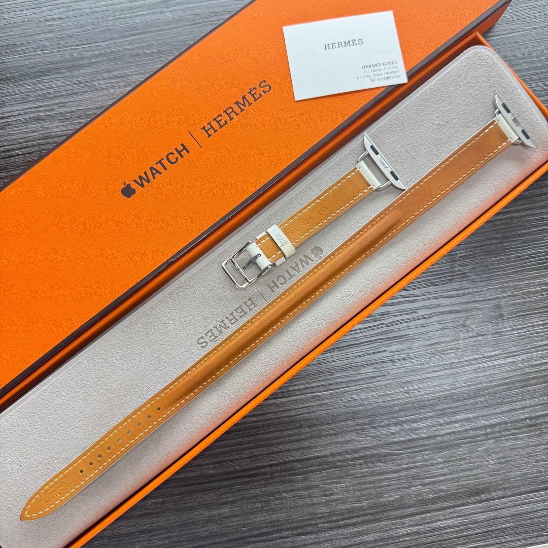 2574 美品　Apple Watch エルメス　ホワイト　ドゥブルトゥール