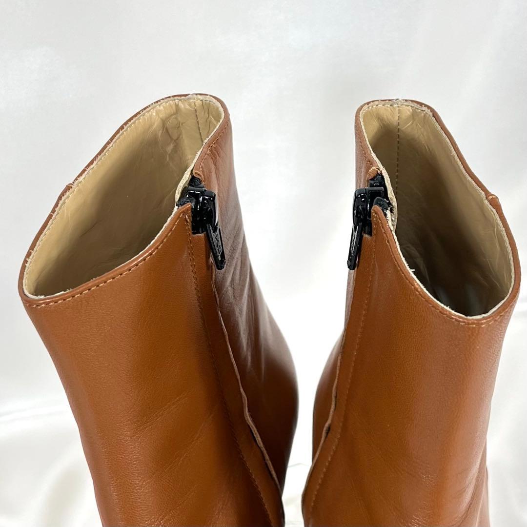 【美品】ファビオルスコーニ × アナイ 別注 レザー スクエア ショートブーツ