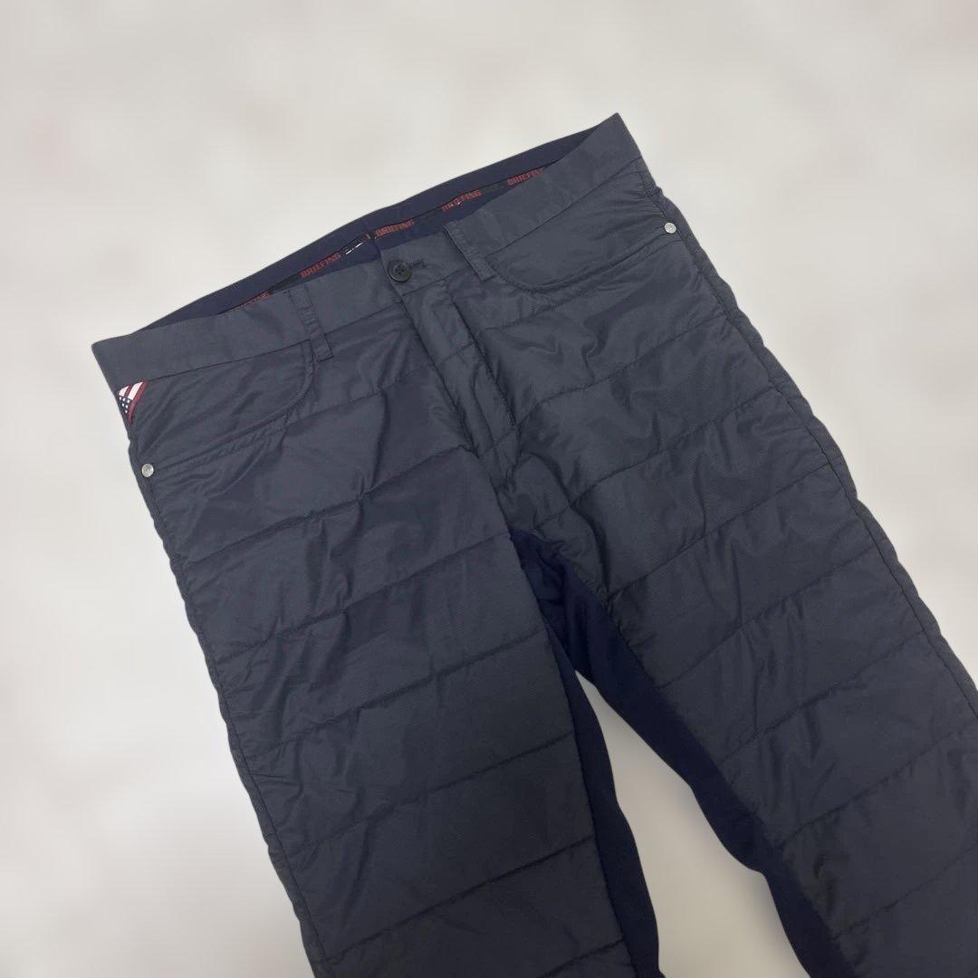 ブリーフィングゴルフ BRIEFINGGOLF ネイビー キルティングパンツL