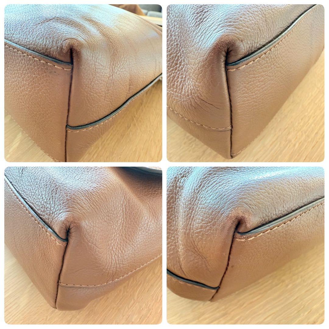 COACH コーチ ショルダーバッグ レザー ブラウン メッセンジャー 大容量