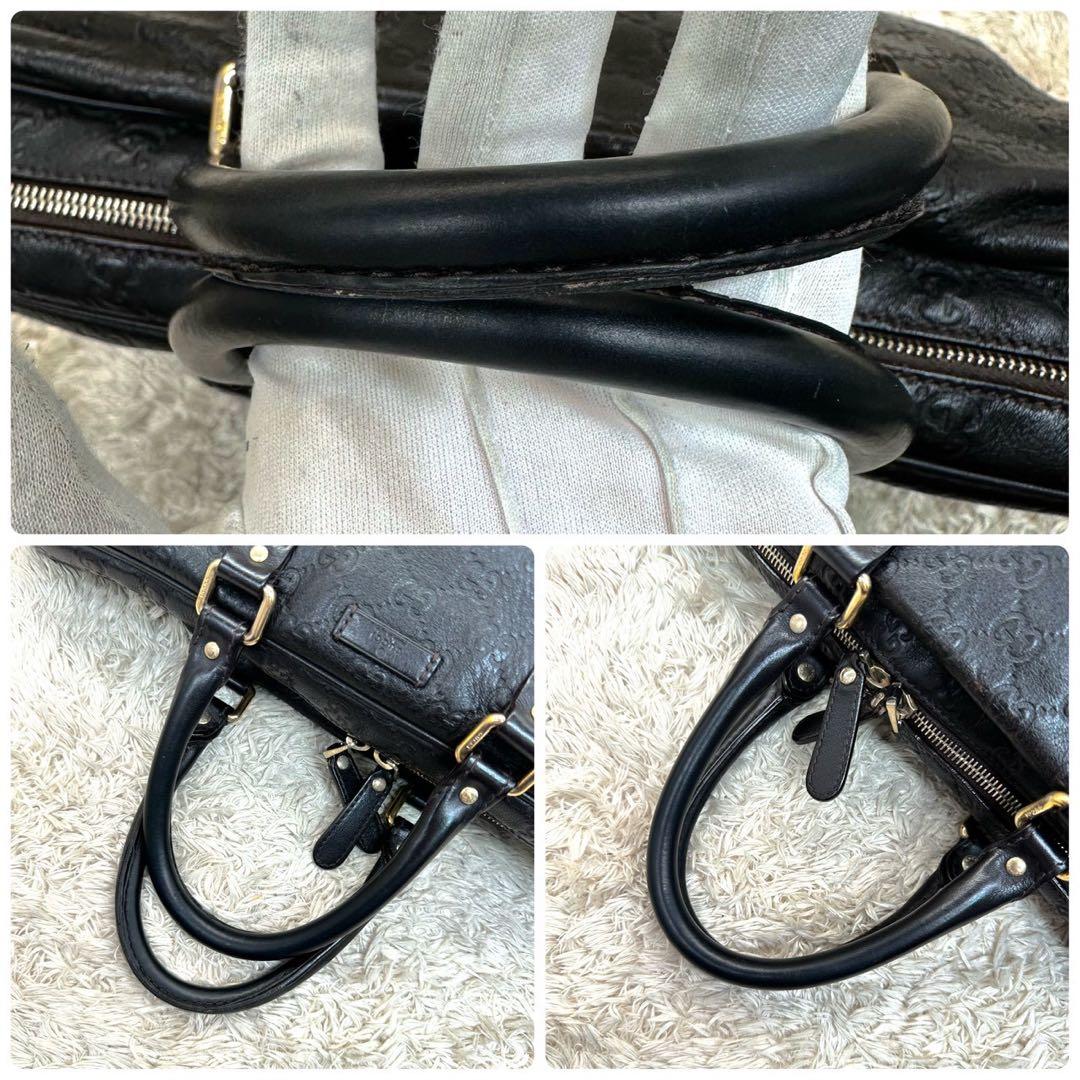 【美品】GUCCI グッチ シマ ビジネスバッグ レザー GG ブリーフケース