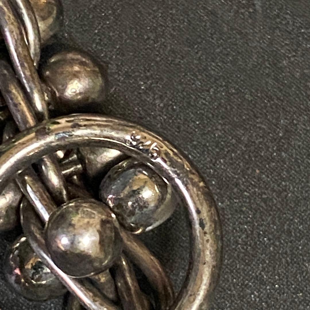 US輸入 メキシコ ヴィンテージ DNA 燻銀 ブレスレット シルバー925