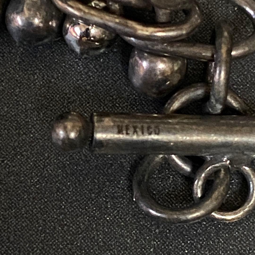 US輸入 メキシコ ヴィンテージ DNA 燻銀 ブレスレット シルバー925