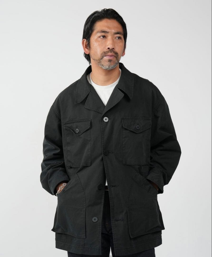 KAJA WIDE SAFARI JACKET BLACK SIZE L 稀少品