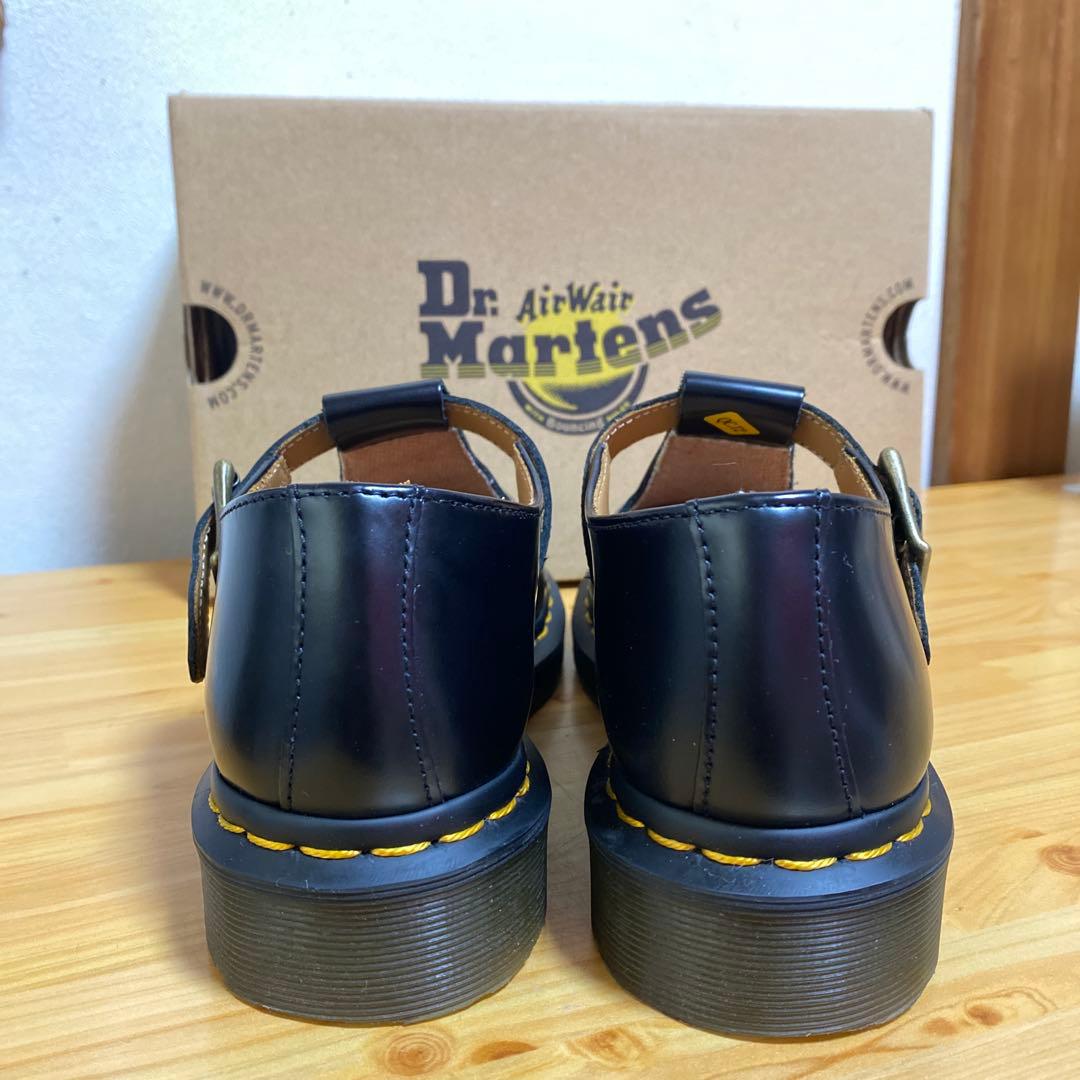 【Dr.Martens】 POLLEY Tバーシューズ ブラック 24㎝