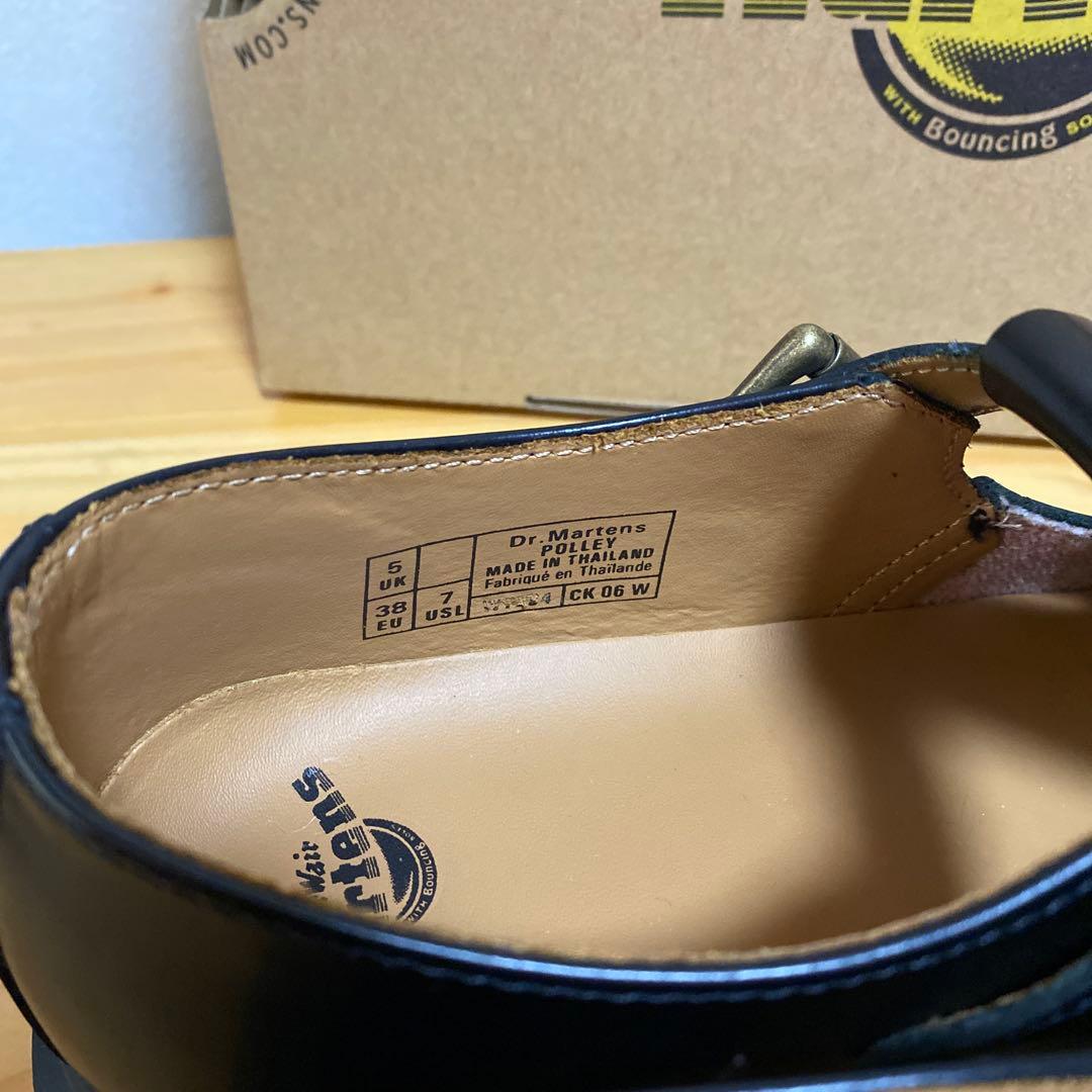 【Dr.Martens】 POLLEY Tバーシューズ ブラック 24㎝