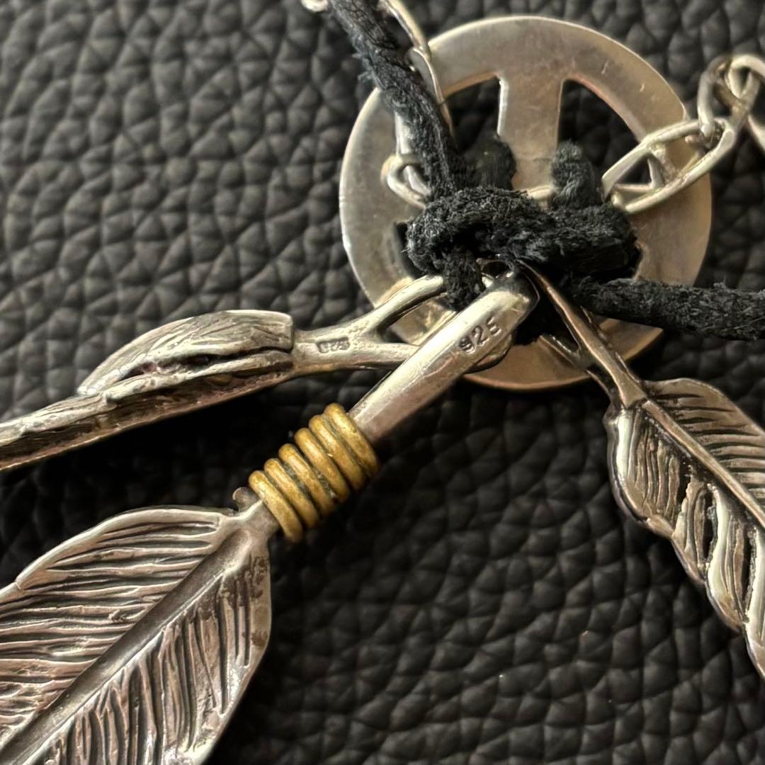 MEXICO シルバー925 3連フェザーネックレス　ヴィンテージ