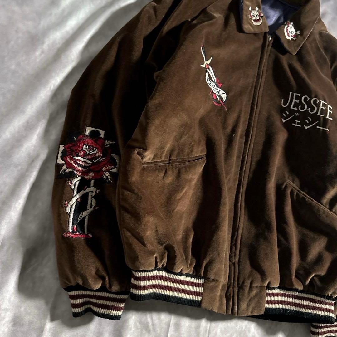 極美品　テーラー東洋 別珍 リバーシブル スカジャン スカル 沖縄 USMC