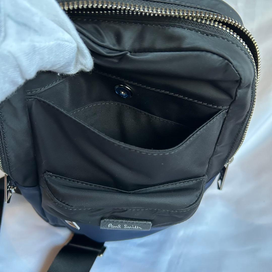 【未使用】ポールスミス PaulSmith ボディバッグ ネイビー/ブラック