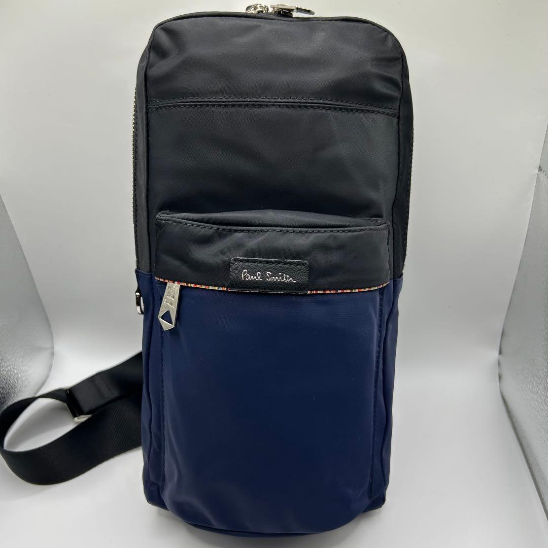 【未使用】ポールスミス PaulSmith ボディバッグ ネイビー/ブラック