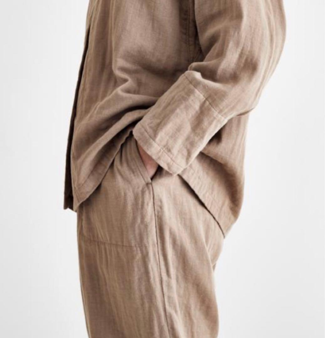 liflance リフランス 3重ガーゼパジャマ セージブルー レディースL