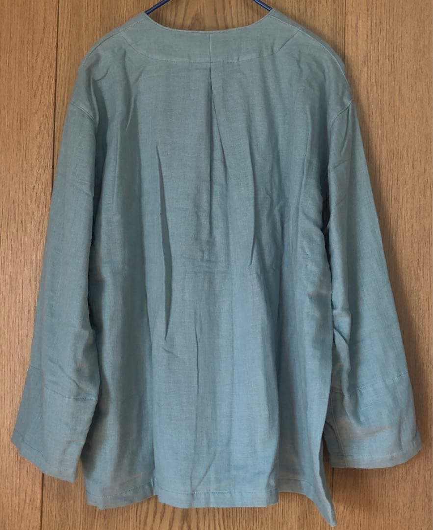 liflance リフランス 3重ガーゼパジャマ セージブルー レディースL