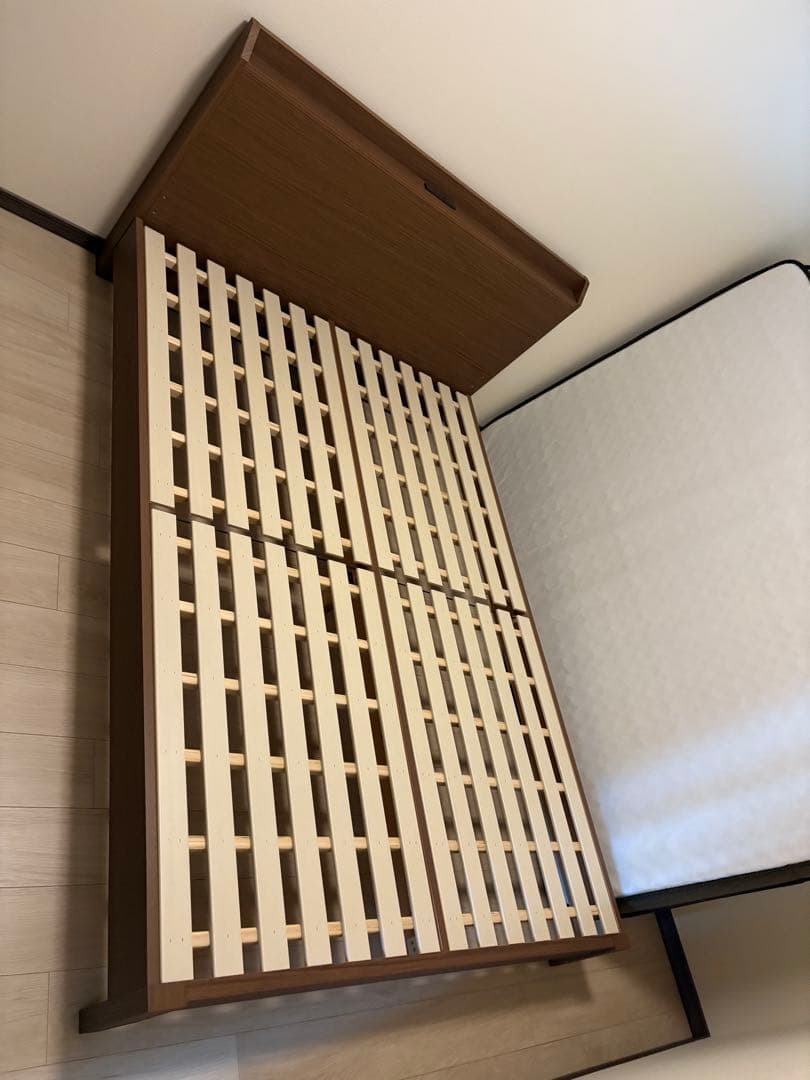 【引取限定】ニトリ　ダブルベッドフレーム　ヴァイン LEG すのこ