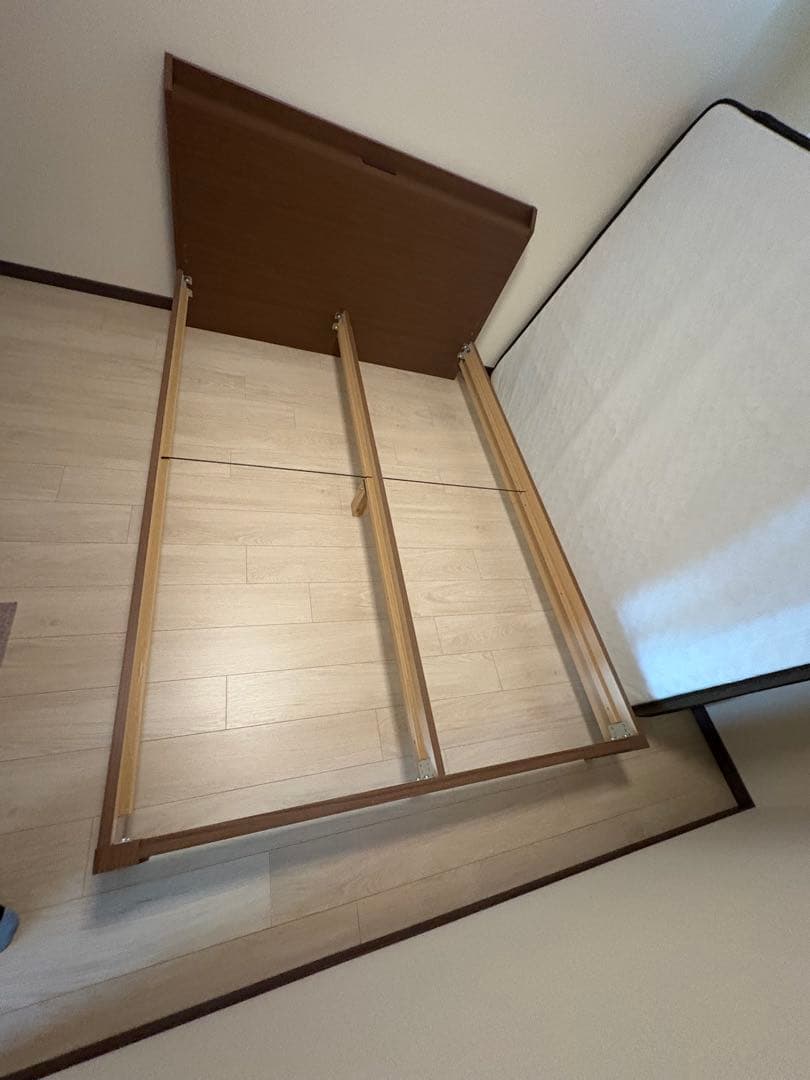 【引取限定】ニトリ　ダブルベッドフレーム　ヴァイン LEG すのこ