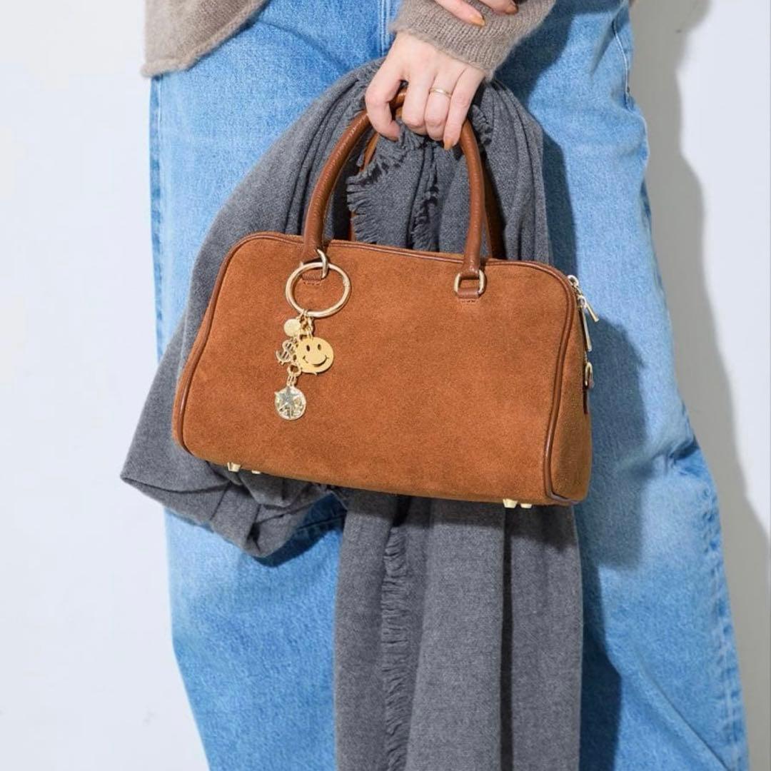 m*p様 新品未使用　AULENTTI オウレンティ スエード ミニボストンバッ