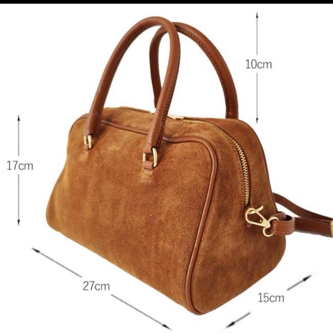 m*p様 新品未使用　AULENTTI オウレンティ スエード ミニボストンバッ