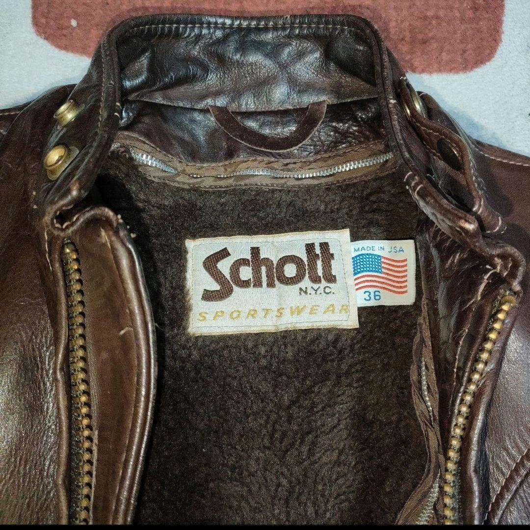 Schott　サイズ３６用 インナーボアライナー　ブラウン革ポケット付　交換も可