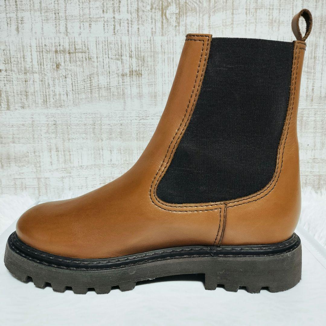 極美品 GALERIE VIE サイドゴアブーツ 23.5 本革 ギャルリーヴィ