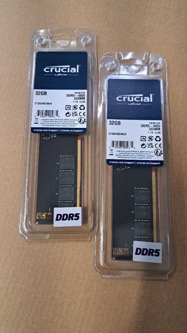 新品お買い得品デスクトップPC用メモリ DDR5-4800　 32GBx2枚